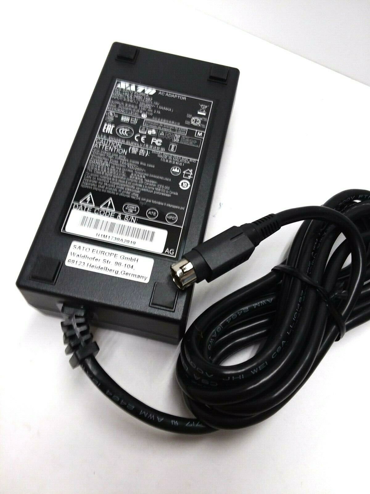 NEW Sato TG15-5011-19V AC Adapter Power Supply 51W 19V 2.7A 4-Pin